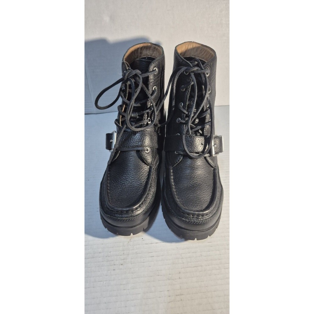 POLO RALPH LAUREN Men's Ranger Tumbled Leather Boot Black US 10.5 - Picture 2 of 14